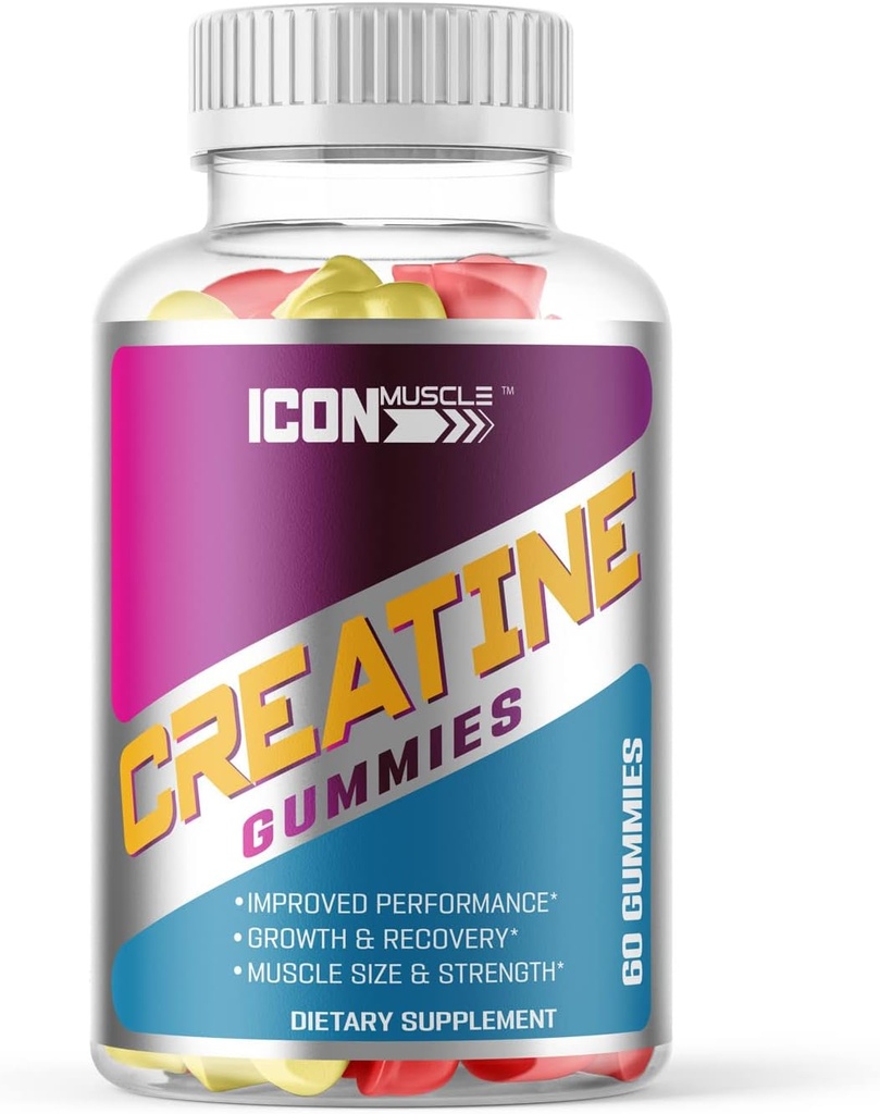 Kretine Gummies | Tinatine Monohidrat | Kas Büyüme ve Güçlü | Workout Recovery | Natural Flavors