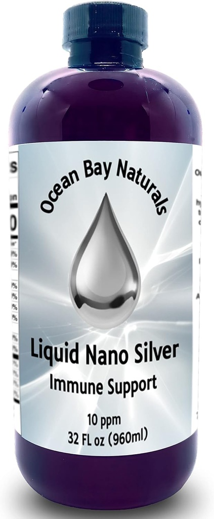 Sıvı Nano Silver | Colloidal Silver | 10ppm | 32oz Amber PET Plastik Şişe