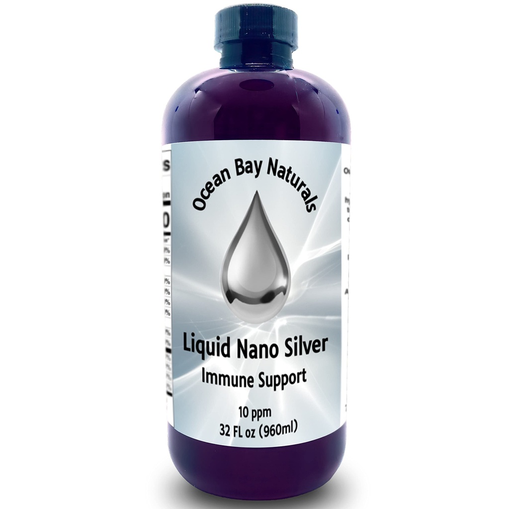 Sıvı Nano Silver | Colloidal Silver | 10ppm | 32oz Amber PET Plastik Şişe