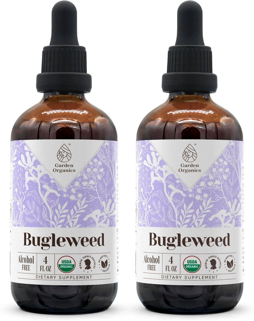 Bugleweed USDA Organik Alkol Ücretsiz Ekstraksiyon | Diyetsel Tamam, Yüksek Yeterlilik Tincture, Respiratory System | Doğal sertifikalı Organik Bugleweed (Ze LAN, Lycopus Virginicus) Herb 2x4 ozzz