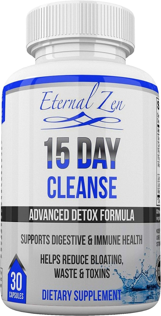 Sonsuz Zen 15 Gün Koloni Ekstra Güçlü Herbs ile Temizer Detox, Senna Constipation Relief için Hızlı Bir Şekilde Doğal Laxative - 30 Capsules