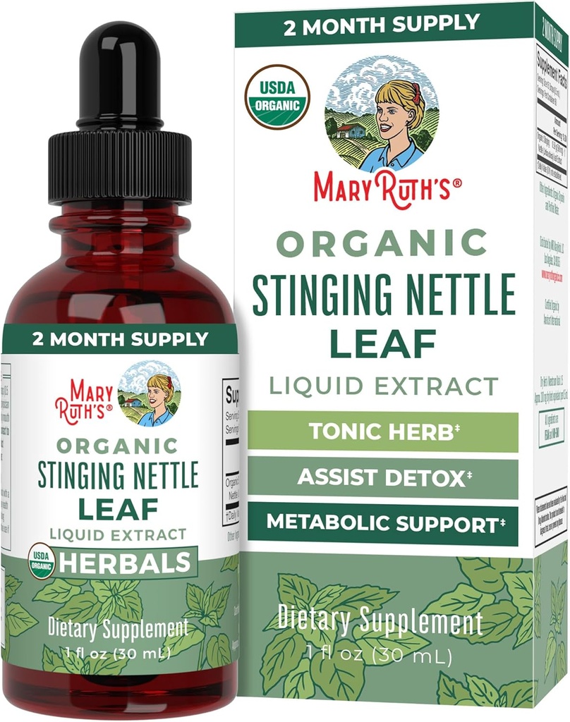 MaryRuth Organics Sting Nettle Leaf Extract | Detox Supplement Herbal Drops | USDA Organic | Vegan | Non-GMO | Gluten Free | 1 Akışkanlar Oz