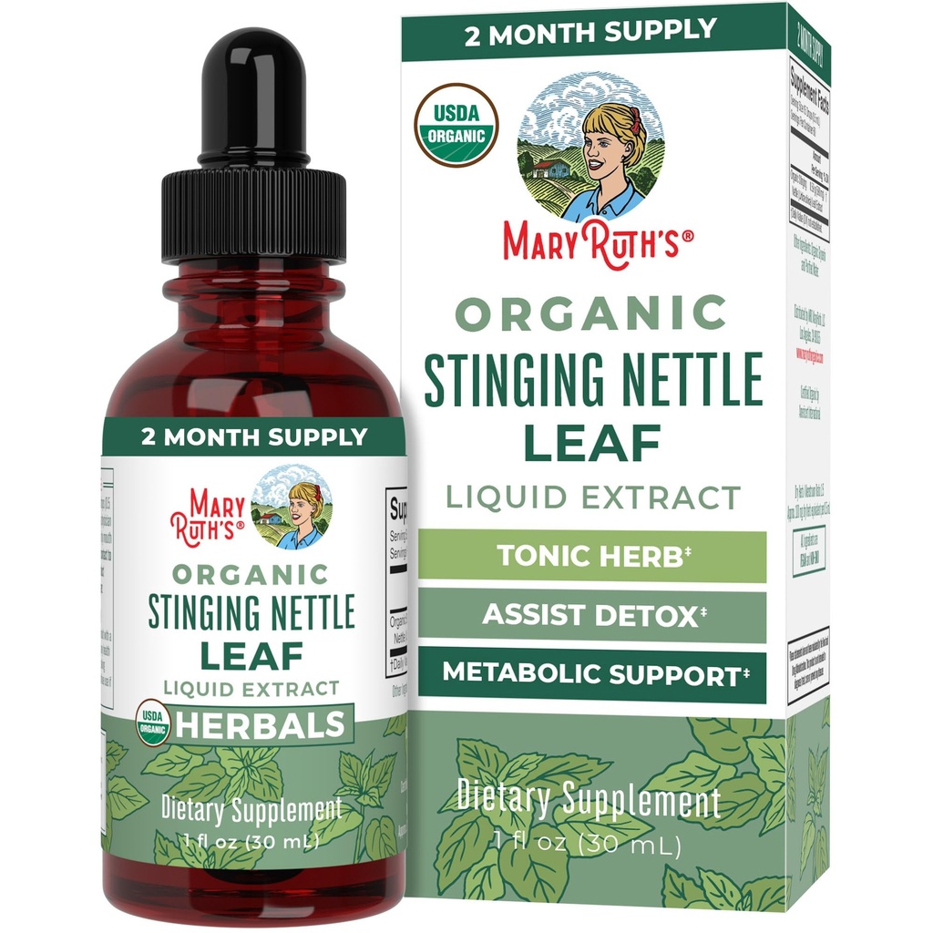 MaryRuth Organics Sting Nettle Leaf Extract | Detox Supplement Herbal Drops | USDA Organic | Vegan | Non-GMO | Gluten Free | 1 Akışkanlar Oz