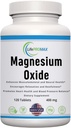 Magnesium 400mg [High Potency] Supplement – Magnesium Oxide for Immune Support, Muscle Recovery, Leg Cramps and Relaxation 120 Tablets