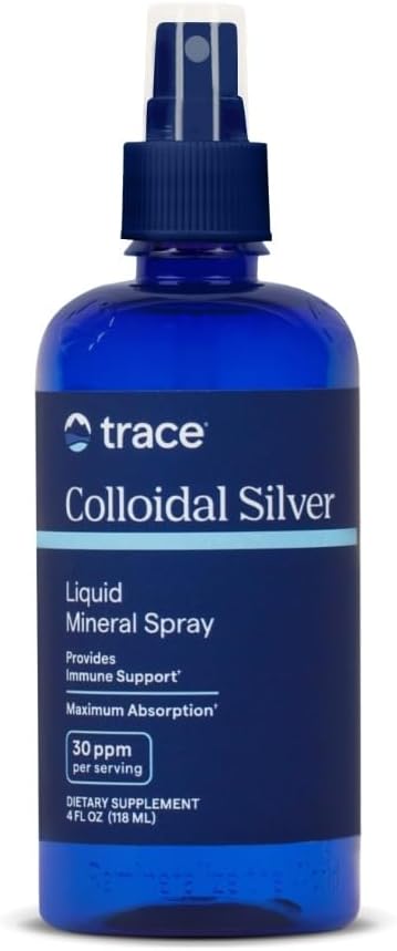Trace Minerals Colloidal Silver Mix - Daily Mineral Supplement to Aid Etkili Abhidrasyon - Destekler Immune, Skeletal & Sleep Health - Super Oksijenated Supplement - 4 fl oz (Haklı 118 Hizmet)