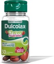 Dulcolax Saline Laxative Chewy Meyve Bites, Fast-Acting Laxative & Gentle Constipation Relief, Cherry Berry Flavor, Magnezyum Hydroxide 600 mg, 30 Count