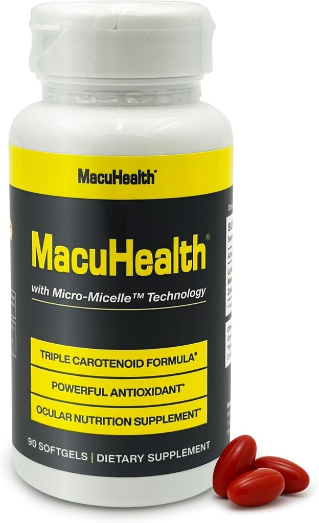 Macuhealth Triple Carotenoid Formula - Yetişkinler için Göz Vitaminleri - 90 Softgels, 3 Ay Supply
