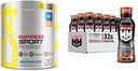 C4 Ripped Sport Pre Workout Toz Arctic Snow Cone & Muscle Milk Pro Gelişmiş Beslenme Protein Shake, Knockout Chocolate, 11.16 Fl Oz (Brook of 12)