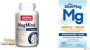 Jarrow Formulas MagMind Brain Health with Magtein (Magnesium L-Threonate) & SlowMag Muscle + Heart Chloride withuba Supplement
