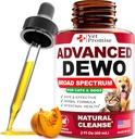 Doğal Cat & Dog Intestinal Defense - Herbal Broad Spectrum Cleanser - Parasiteleri ve Toxins - Puppies & Kittens için Sıvı İlaç Supplement - UTI Support - Made in USA