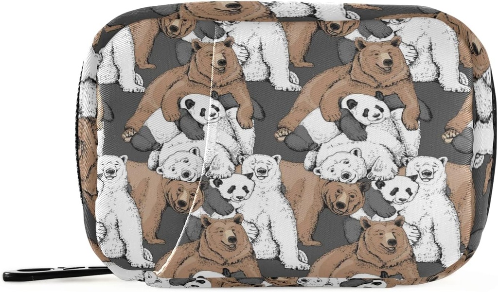 Bear Panda Pill Box 7 Günlük Pill Case Travel Pill Organizer Bag with diamond Weekly Case Bag Compact Boyut for Vitamin Supplement Sahibi