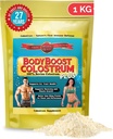 BodyBoost Colostrum Whole,% 100 Bovine Colostrum Toz, Immune ATM Supplement with Immunoglobulin & Lactoferrin,Grass Fed Colostrum, Gut Health & Muscle Growth, Diverse Intake, 1 kg, 35 oz