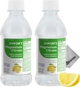 BASICOS 2Pack Swan Lemon Citrate Oral Çözüm 10 oz- Laxative Supplement for Constipation Relief, Regularity - Bonus Microfiber Kumaş