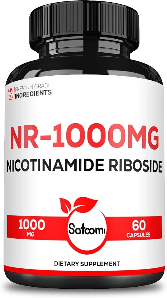 Satoomi NAD Nicotinamid Riboside - NR 1000 mg Supplement - 30 Gün Boyunca 60 Kont