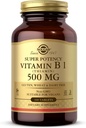 Solgar Vitamin B1 (Thiamin) - 100 Tablets - Super Potency, 500mg Formula - Μη ΓΤΟ, Vegan, Χωρίς γλουτένη, Kosher, Hanal - 100 Servings
