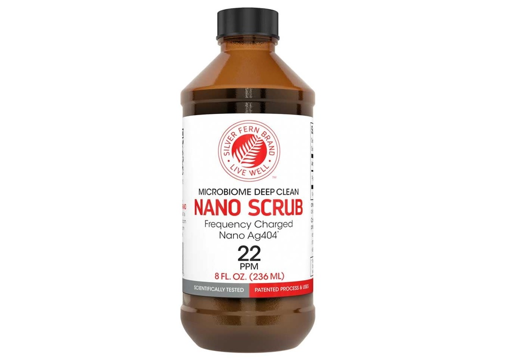 Silver Fern Brand tarafından Nano Scrub - 1 Şişe - 48 Hizmet - Frekans Aktif Nano Ag4O4 - Sıvı