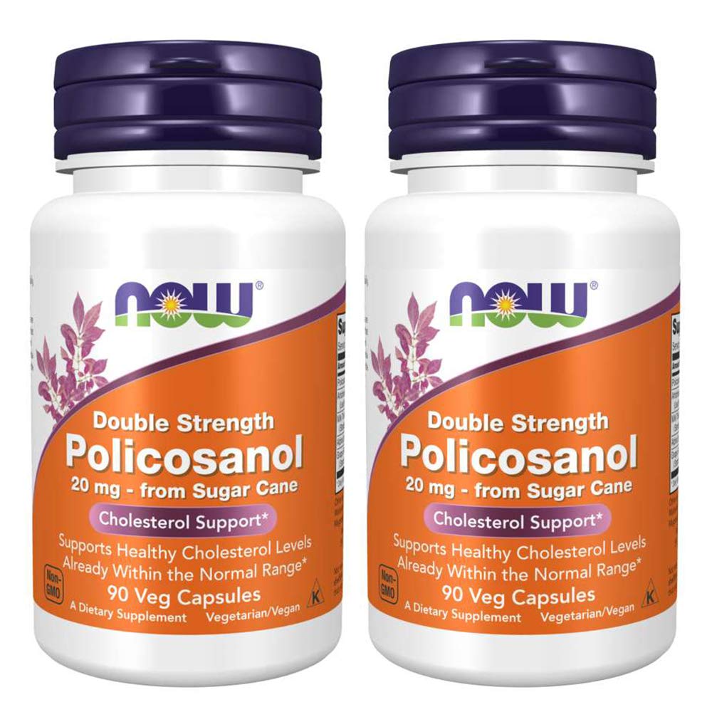 Şimdi Gıdalar Policosanol Double Strength, 90 Sebze Capsule (Pack of 2)