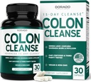 Colon Cleanse & Detox 15 Day Gut Cleanse (30 Count) Intestinal Cleanse Pills & Probiotic for Gentle Laxative & Bowel Relief for Stomach Bloating - Third Party Tested, Vegan, Non-GMO - Made in USA