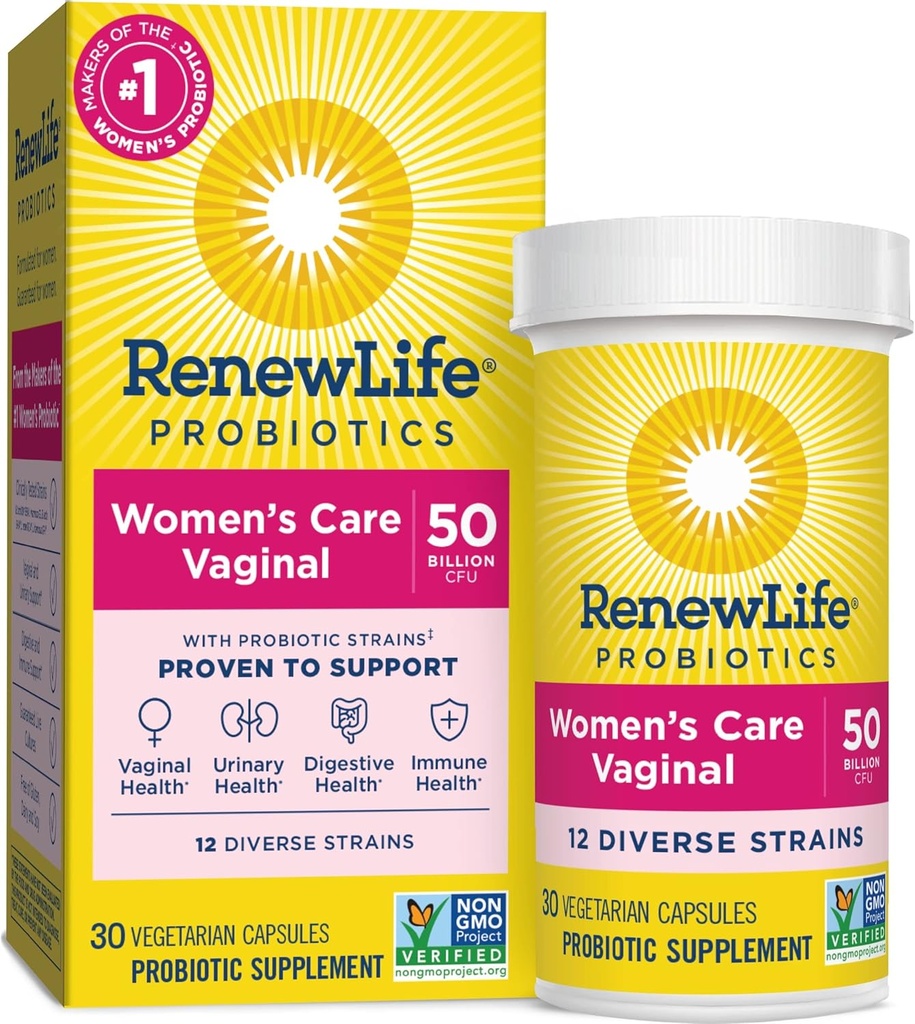 Yeni Yaşam Kadın Probiyotik Capsules, 50 Milyar CFU Garantili, pH Dengesi, Vaginal, Urinary, Digestive and Immune Health(2), L. Rhamnos GG, Dairy, Soy ve Gluten-Free, 30
