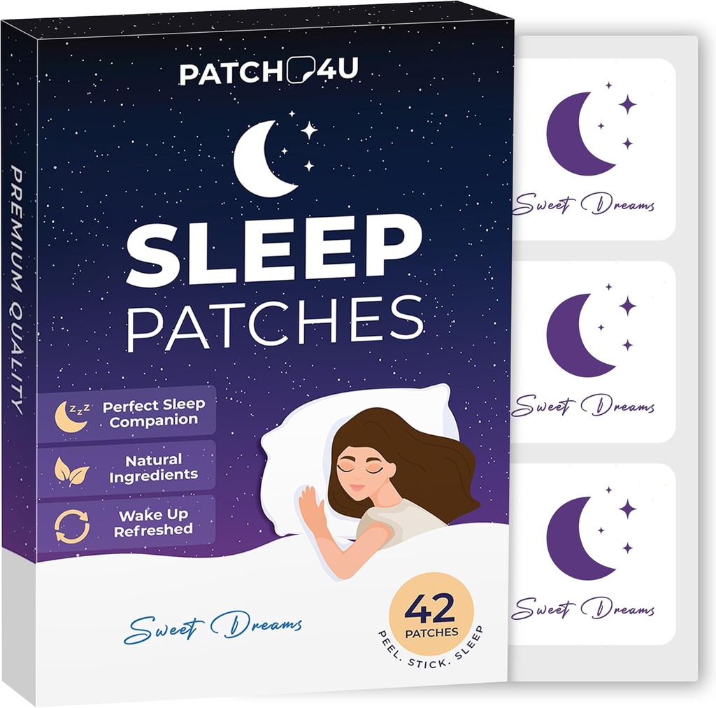 Yetişkinler için Uyku Patchs | Easy-to-Apply Sleep Patch with Melatonin & Valerian | Relax & Wake Up Yenilendi | Long-Lasting Night Comfort for Men & Women | 42 Patches