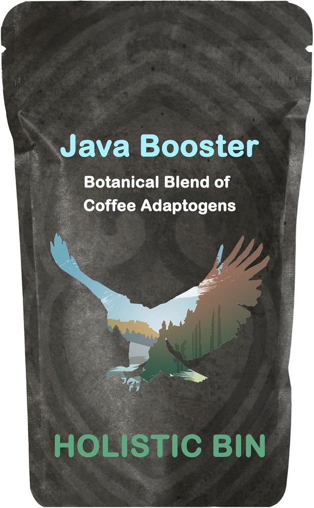 Holistic Bin Organik Mushroom Kahve Java ATM - Dağ Eagle | Adaptogen Kahve Chaga Mushroom Toz, Shilajit Toz ve Cacao Nibs | Memory and Focus Supplements for Yetişkinler
