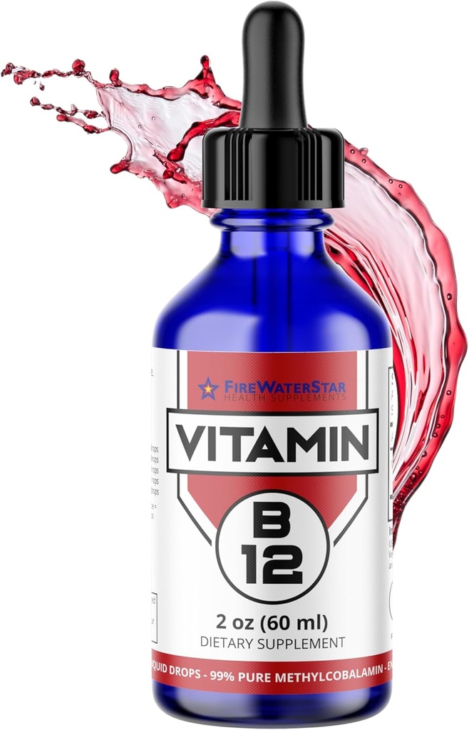 FWS Sıvı B12 Drops B12 Supplement 5000 mcg Sublingual Mecobalamin Organic Non-GMO Vegan Yüksek Abhidrasyon Me12 Ayarlanabilir Destekler Artan Enerji Üretim Desteği