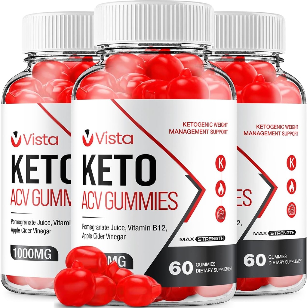 (3 Pack) Vista Keto ACV Gummies - Gelişmiş Formula Vista Chem Plus ACV Gummies Apple Cider Vinegar Vista ACV Diyetary Supplement Men Women (180 Gummies)