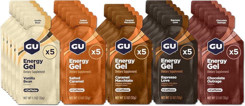 Gel, Vegan, χωρίς γλουτένη, Kosher, και ενέργεια χωρίς γαλακτοκομικά για κάθε προπόνηση, 24 Count, Ποικίλες Γεύσεις