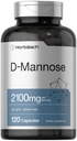 Horbäach D-Mannose | 2100 mg | 120 Capsules | En yüksek Potency | Non-GMO & Gluten Free Supplement Supplement