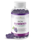 C vitamini ile Demir Gummies - Yetişkinler ve Çocuklar için Biremi Supplement, Red Blood Cell Support, Energy, Immune Function, Brain Health, Max Abxia, 120 Vegan Gummies