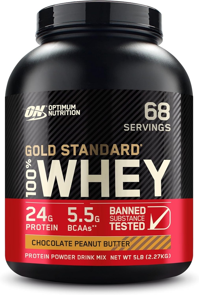 Optimum Beslenme Altın Standardı 100% Whey Protein Toz, Chocolate Peanut Butter, 5 Pound (Pazar Mayıs Vary)