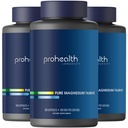 ProHealth Pure Magnezyum Taurate, 160mg per Service | Optimal Bioavailability Supplement for Health Aging | Supports Brain, Heart, and Muscle Health | Third-Party Tested | 180 Capsules (3 Pack)