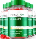 (5 Pack) PeakTrim Keto Gummies, Resmi PeakTrim Keto ACV Gummies, All Natural Keto Gummy, Apple Cider Vinegar 1000MG, Maksimum Güçlü Kilo Kaybı Fitness Destekleme, İnceleme (300 Gummies)