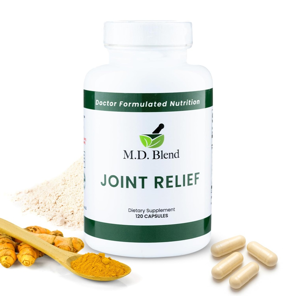 M.D. Ortak - Uzman Formüle Tamam - Dizler, HIPS, Ankles Hareketi ve Hareketliliği - Günlük Wellness Toplantısı - Collagen, Hydrolyzed, Glucosamine, BioPerine, Turmeric - 120 Capsules (Pazar 1)