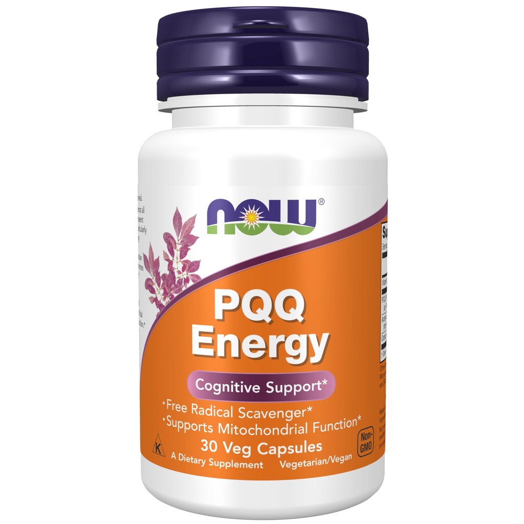 Şimdi Gıdalar Tamamlıyor, PQ Energy, Free Radikal Scavenger*, Bilişsel Destek*, 30 Veg Capsules