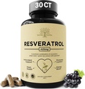 Quercetin & Resveratrol Supplement with Grape Tohum - 425 mg Herbal Antioksi ve Wellness Desteği - General Health için 30Ctt