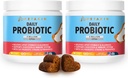 Köpekler için Probiyotikler - Prebiyotikler ile 6 Strains - Destekler Digestive ve Immune System - Diarrhea, Bad Breath, Allergies, Gas, Constipation, Hot Spots - ABD'de Yapılan - 240 Chews