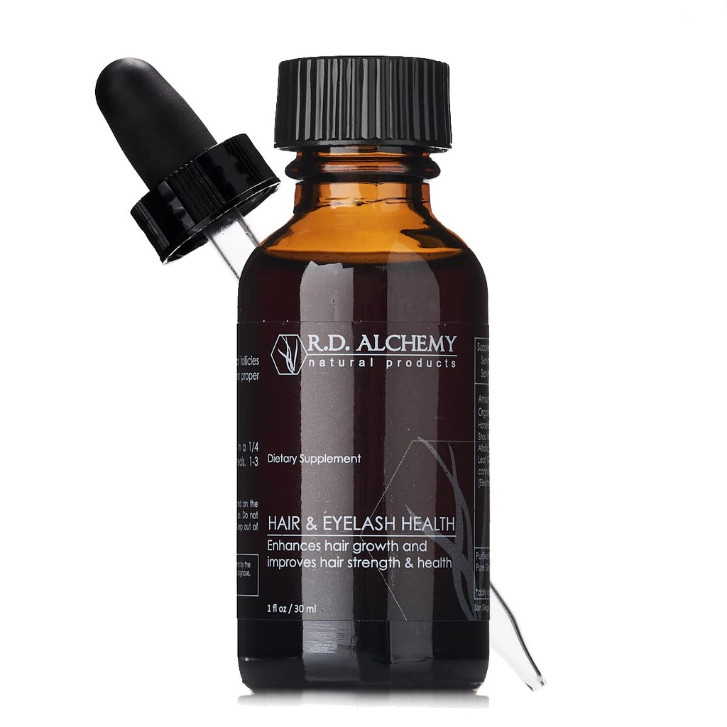 RD Alchemy - 100% Doğal & Organik Saç Sağlığı ve Göz Lash Ekstras - Geliştirilmiş Saç Büyümesi, Sağlık ve Shine, Split Ends, Greying ve Saç Kaybı - Uzun Göz Lashes