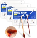 Povidone Iodine Swabs - 150 Sticks Sterile Iodine Swabsticks, Bireysel olarak Pamuk Swabs, Çözüm Yara Temizliyor, İlk Yardım, Seyahat