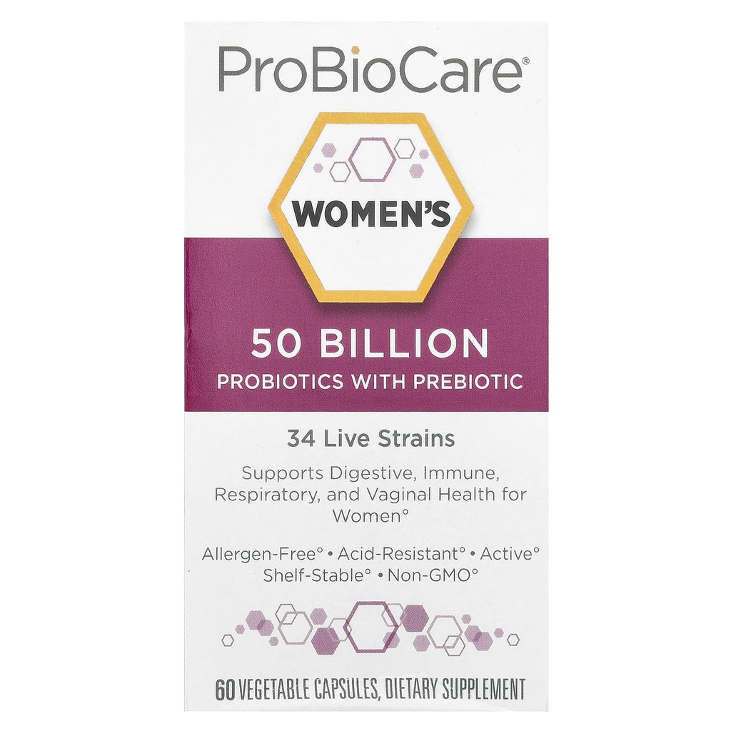 Kadınlar için Probiyotik - En Fazla Efficacy için 50 Milyar CFU'lar - Destekler Digestive Health, Tavsiyeler Vaginal Wellness ve Geliştirilmiş Immune Function (60 Sebze Kapsülleri)