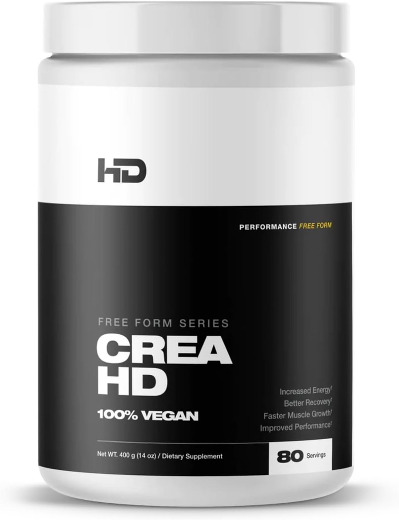 HD MUSCLE TinaHD Krepure |% 100 Vegant Tinaine Monohidrat Supplement | For Improv Energy, Recovery, Muscle growth, & Performance | 80 Servisler