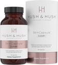 Hush & Hush SkinCapsuleTM Clear+, Skin Care Supplement, Vegan, Ane Tedavisi, Temiz Nutraceuticals Supplements That Contains A, Turmeric, Dandelion Root, çinko - 60 Capsules