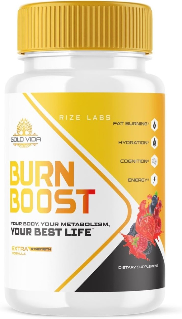 Laboratuarlar Gold Vida Burn Kilo Kayıp Tamam, Total Body Wellness ve Sağlıklı Yaşam Tarzı için Kapsüller, Leaner Fizik için Pills (60 Capsules)