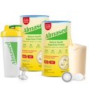 Almased Meal Change Shakes for Kilo Kaybı - Protein Toz - Start Kit (Almond Vanilla Flavor, 2 Cans of 17.6 oz + Shaker Şişe + Scoop)