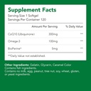 Tamamlar, Ubiquinone CoQ10 (Coenzyme Q10) 300 mg, BioPerine (5 mg) | Destekler Kalp Sağlığı, Enerji ve Aborpsiyon (1 Şişe-120 Softgels-2mo Supply) | High EPA & DHA | Non-GMO, Gluten-Free-Free