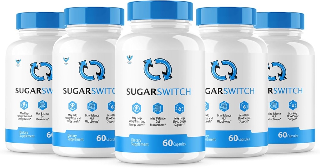 (5 PACK) Sugar Transition Capsules, Resmi Sugar Switch Pills, All- Natural Blood Formula for Health Levels, Sugar Switch 24 Supplement, Sugar Photo 2 Pectin Yorumlar (300 Capsules) 5 Ay Supply