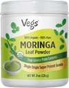 Moringa Powder, The Real Green Freeze Αποξηραμένα φύλλα Moringa Βιολογικά, πλούσια αντιοξειδωτικά, Αμινοξέα & Θρεπτικά συστατικά Πόνος - Native Single Origin, Premium Harvest Moringa Oleifera Leaf Powder, 8 oz