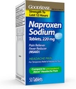 GoodSense Naproxen Δισκία νατρίου 220 Mg, Πονοκέφαλος Πόνος, Μπλε, 50 μέτρα