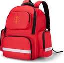 Trunab πρώτη τσάντα Responder Trauma Trauma άδεια, ιατρική εξάρτηση έκτακτης ανάγκης Αποθήκευση πακέτο τσάντα άλμα για EMT, EMS, αστυνομία, πυροσβέστες, αξιωματικούς ασφαλείας - πατενταρισμένο σχέδιο κόκκινο