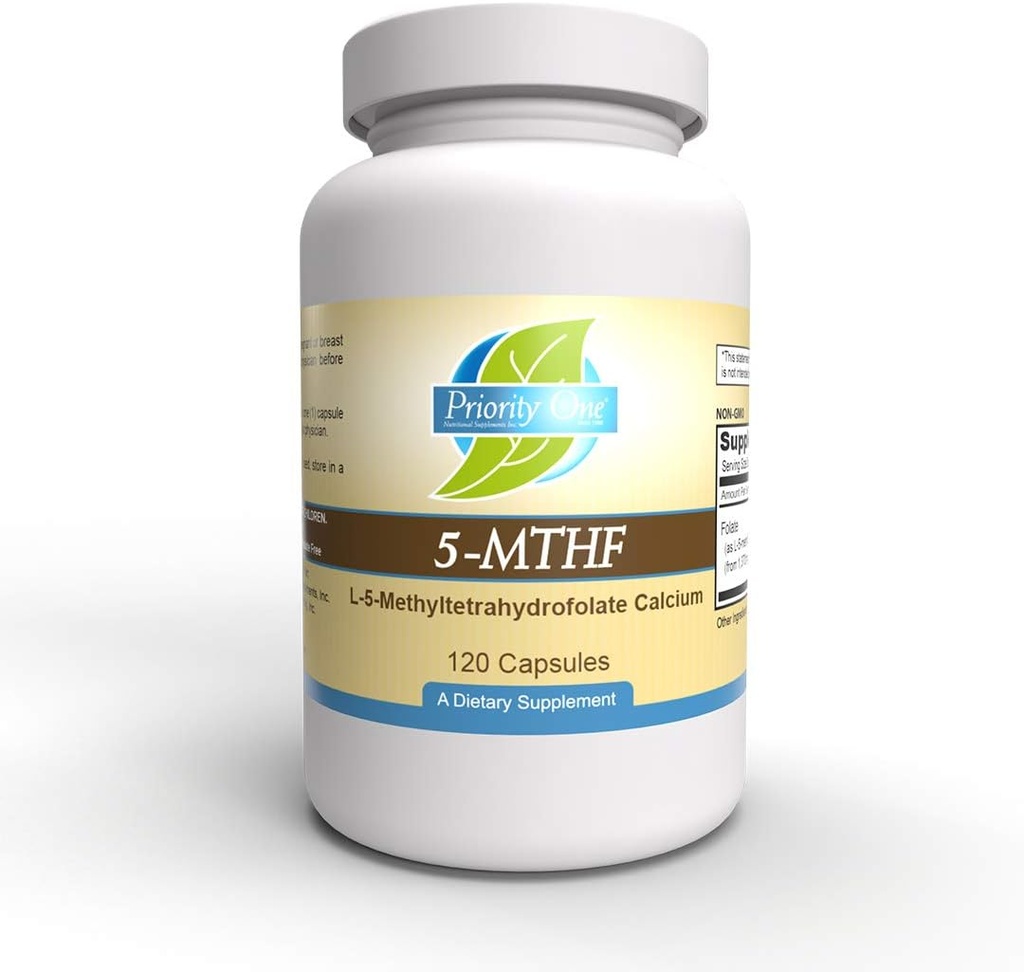 Öncekilik Bir Vitamin 5MTHF 1 mg Folate Supplement Bio kullanılabilir Active Form Vitamin B9 120 Vegetarian Capsules [6]-5-Methyltetrahidrfolate Methylasyon